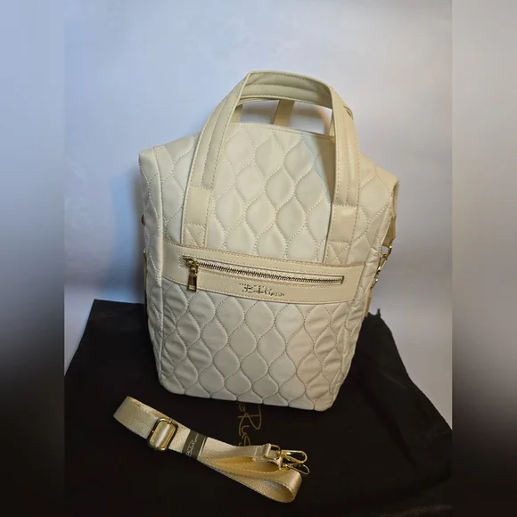 NWT Bella Russo 14.4” Quilted Tote Backpack Shoulder Bag Purse - NEW - Picture 1 of 2